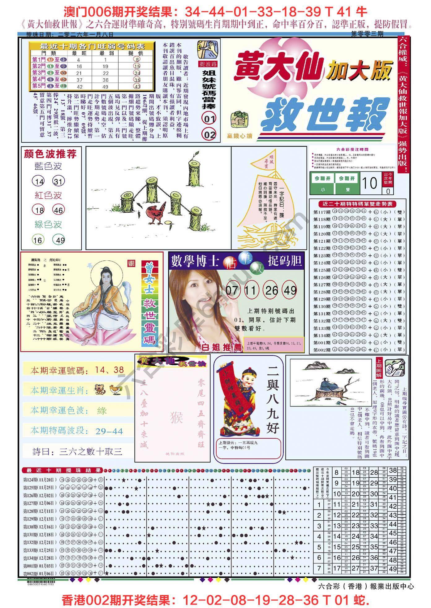黄大仙救世报（加大版）