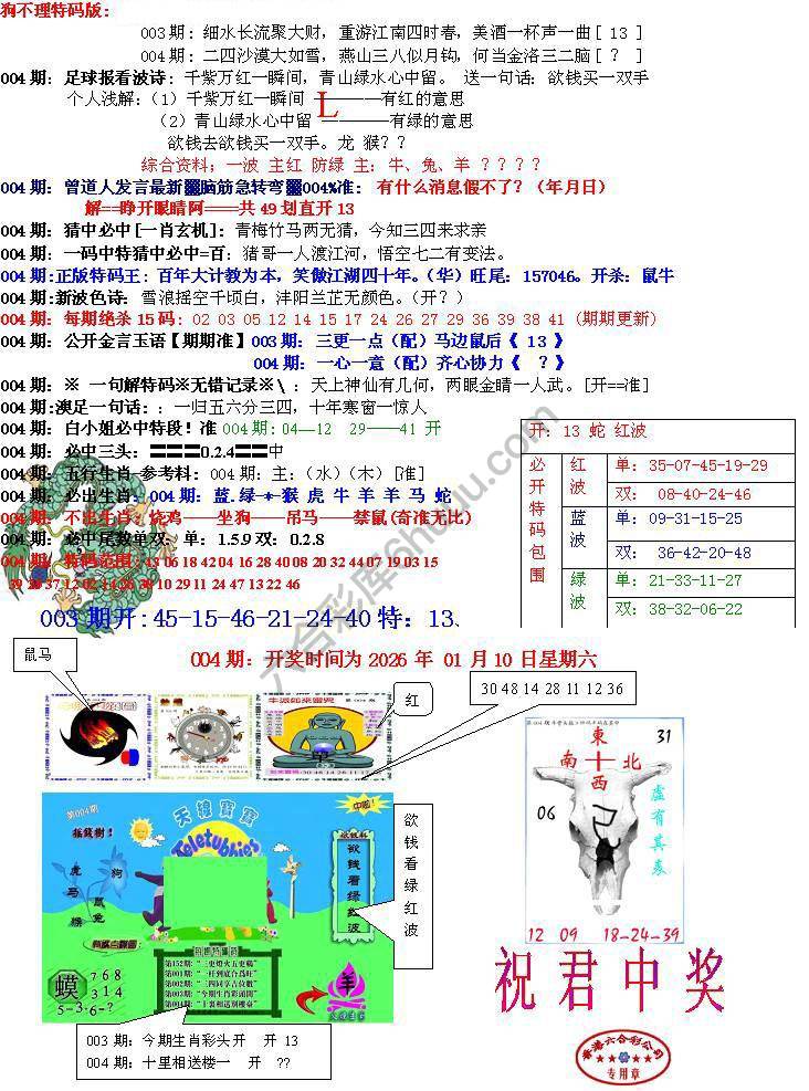 青龙五鬼报