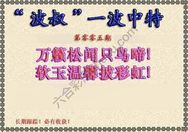 波叔一波中特