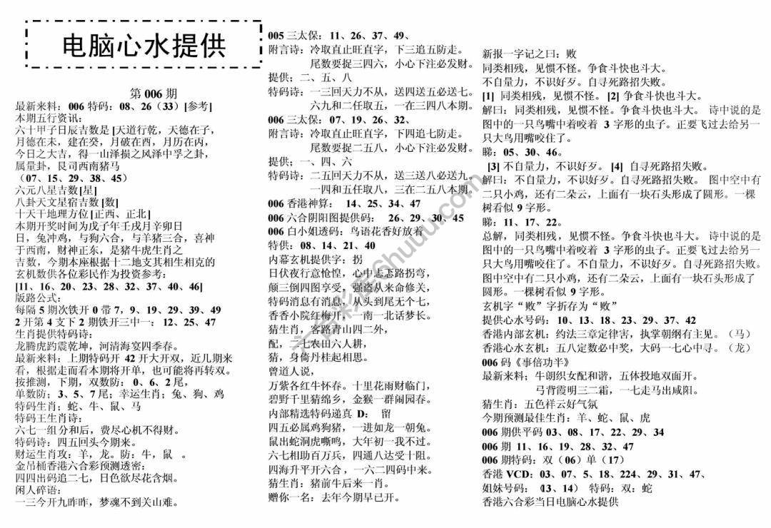 电脑心水提供
