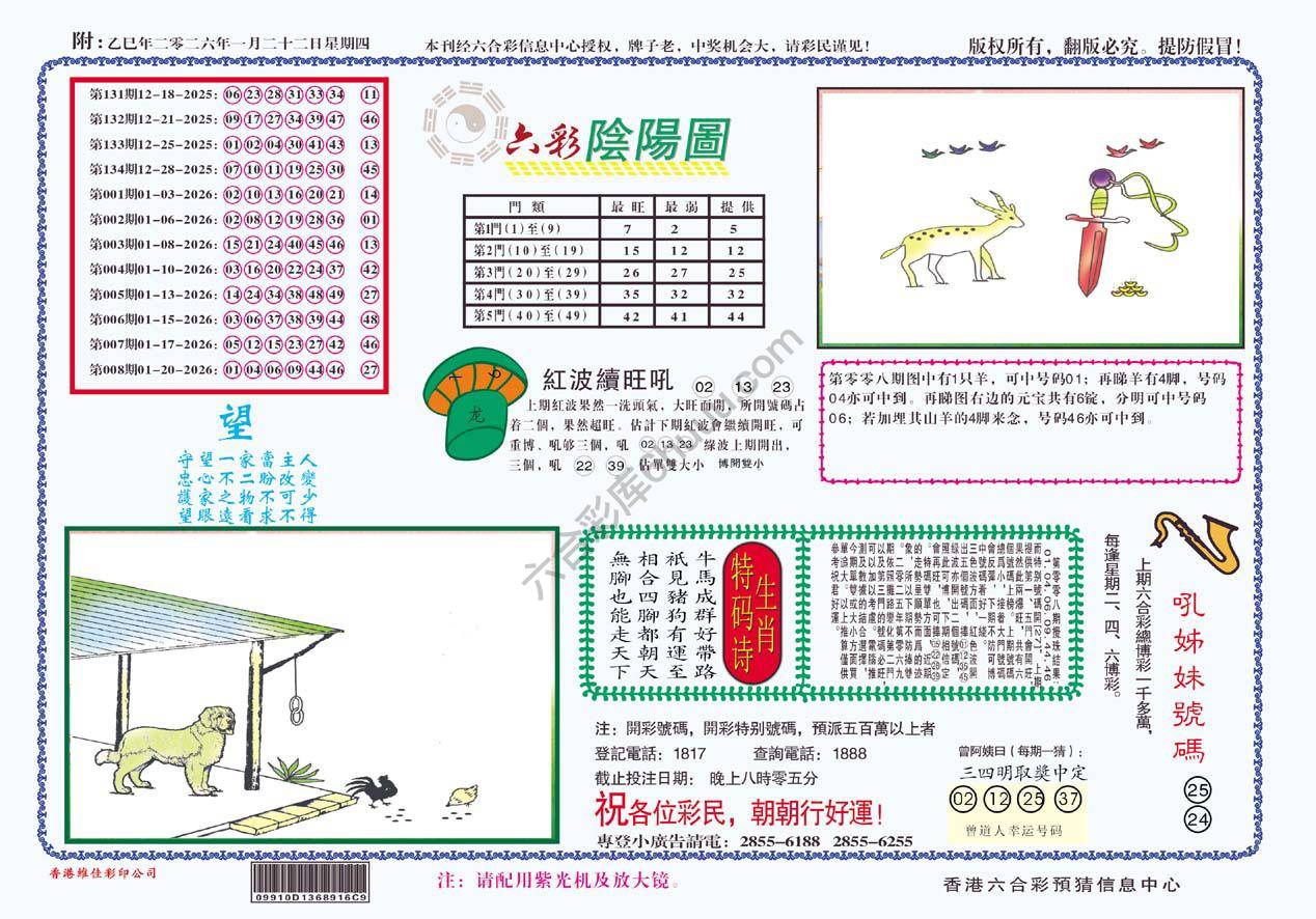 六彩阴阳图