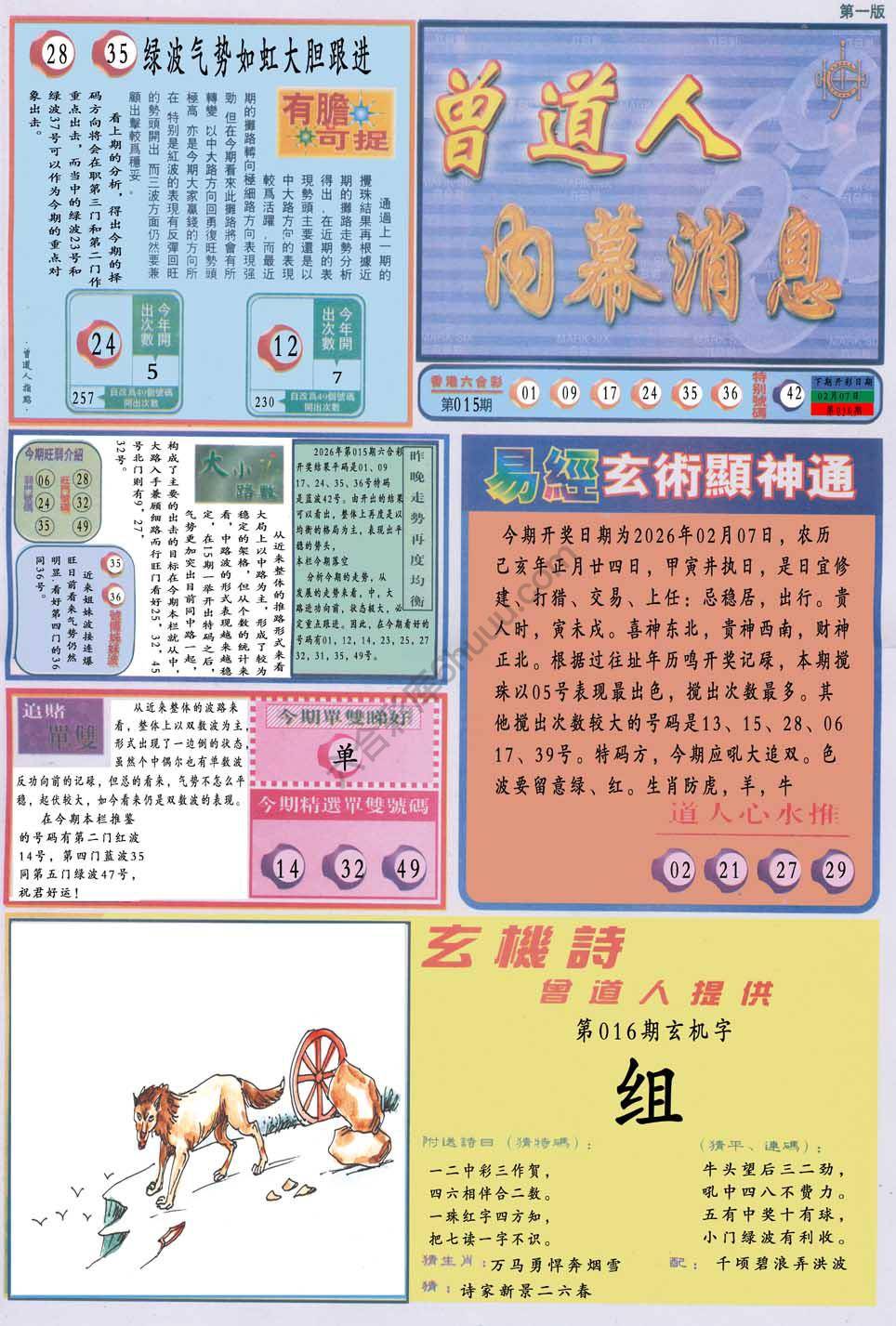 曾道人内幕消息
