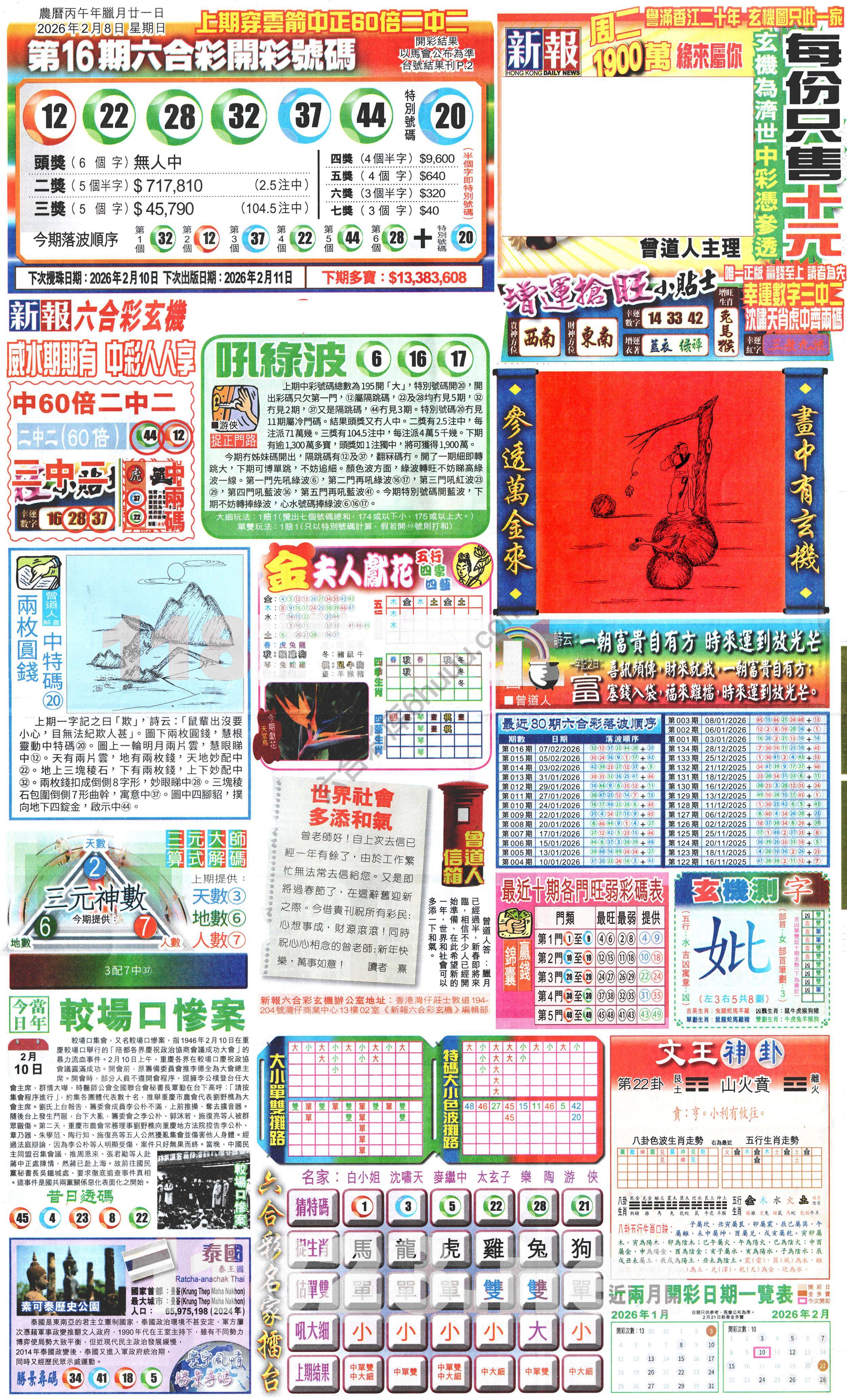 新报六合彩玄机