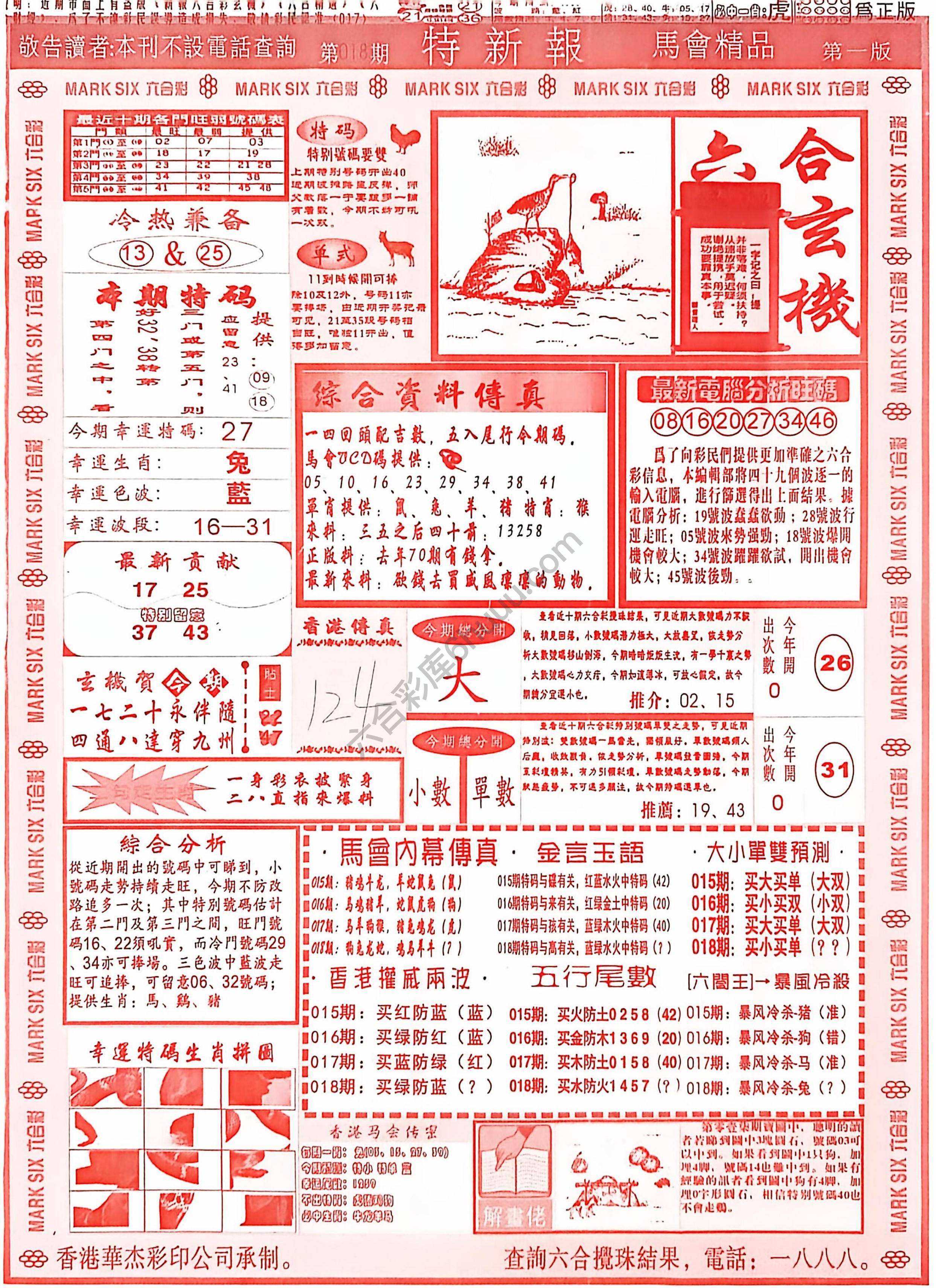 特新报大版