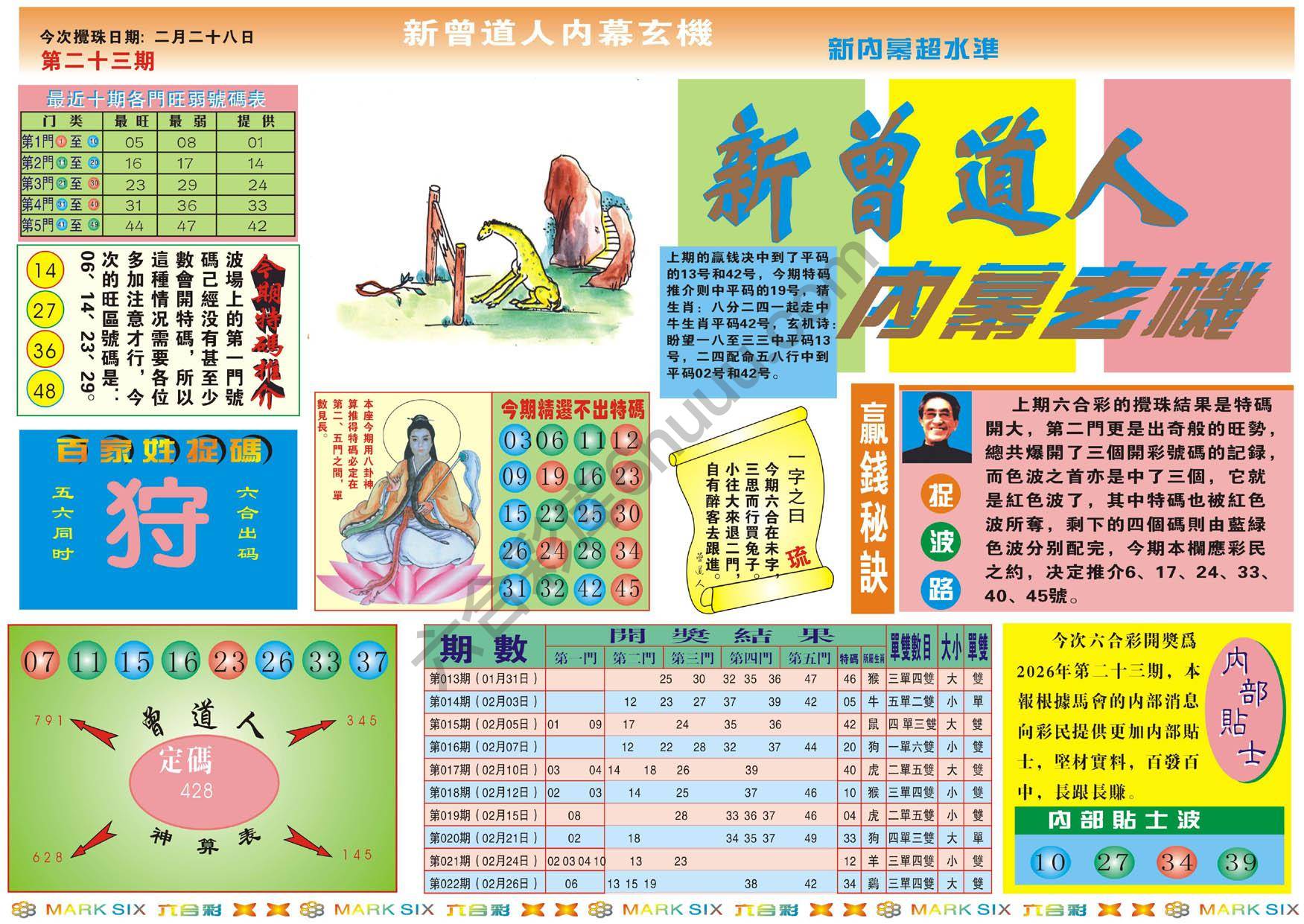 新曾道人内幕玄机