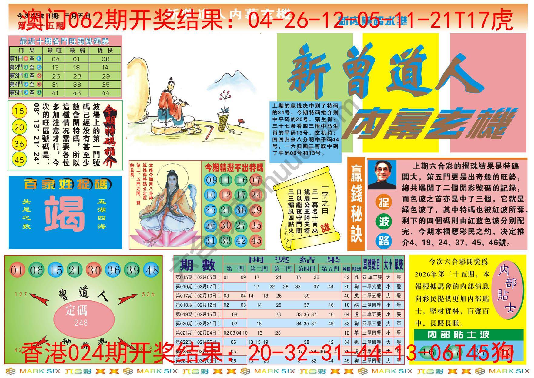 新曾道人内幕玄机