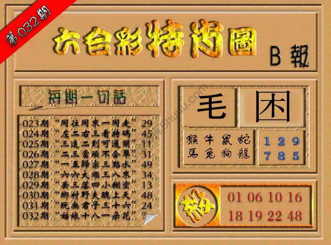 六合彩特肖图
