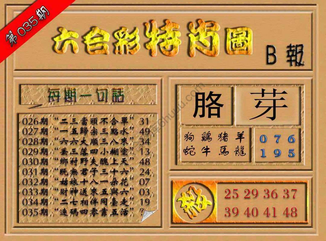 六合彩特肖图