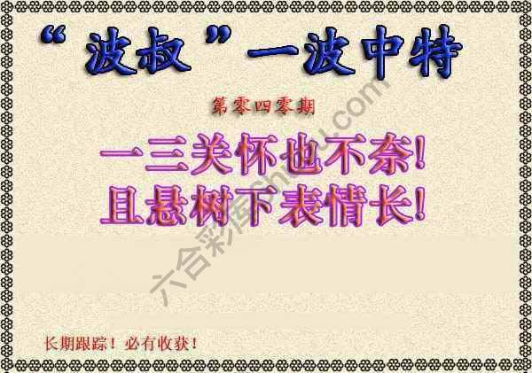 波叔一波中特