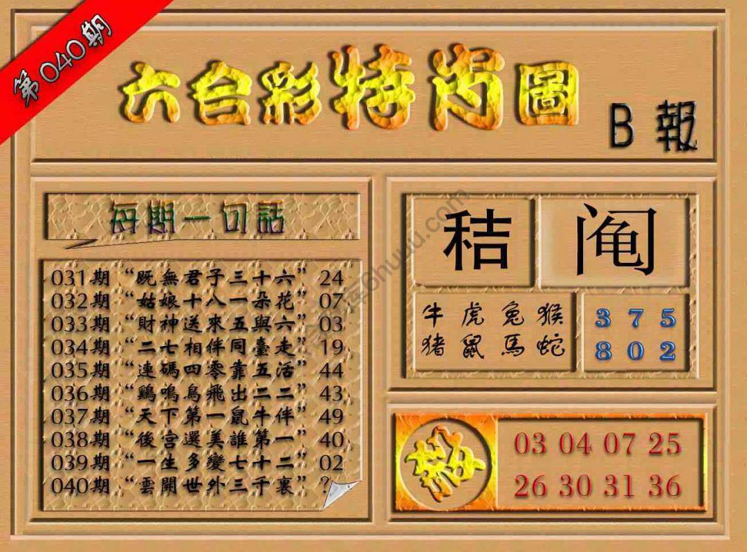 六合彩特肖图
