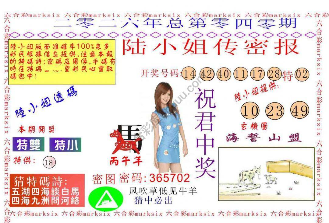 陆小姐传密