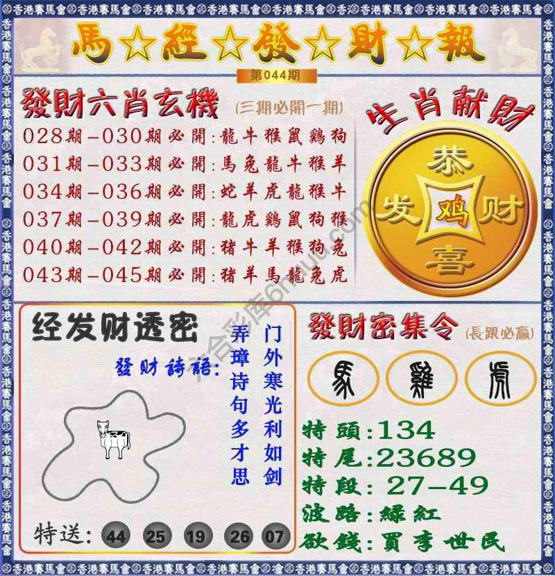 马经发财报