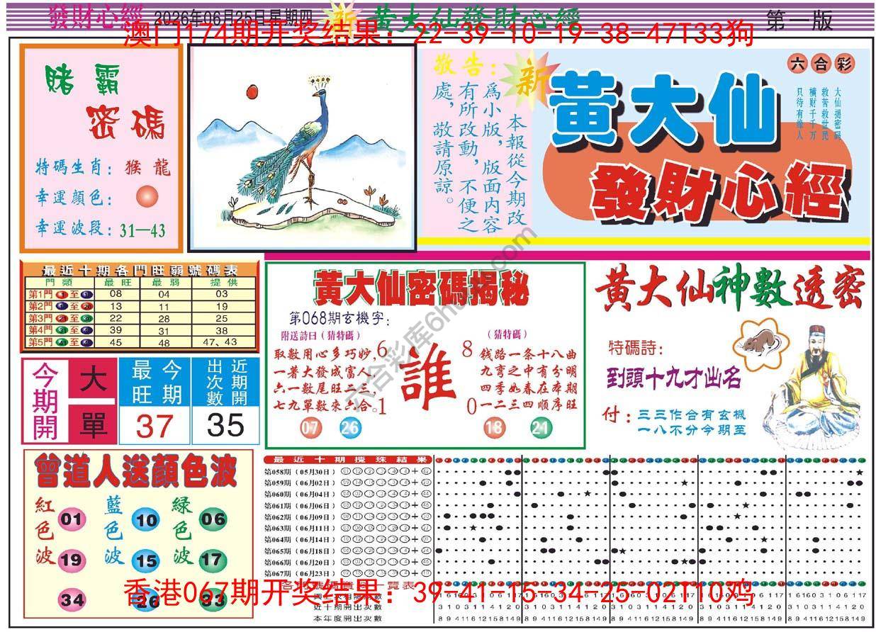 黄大仙发财心经