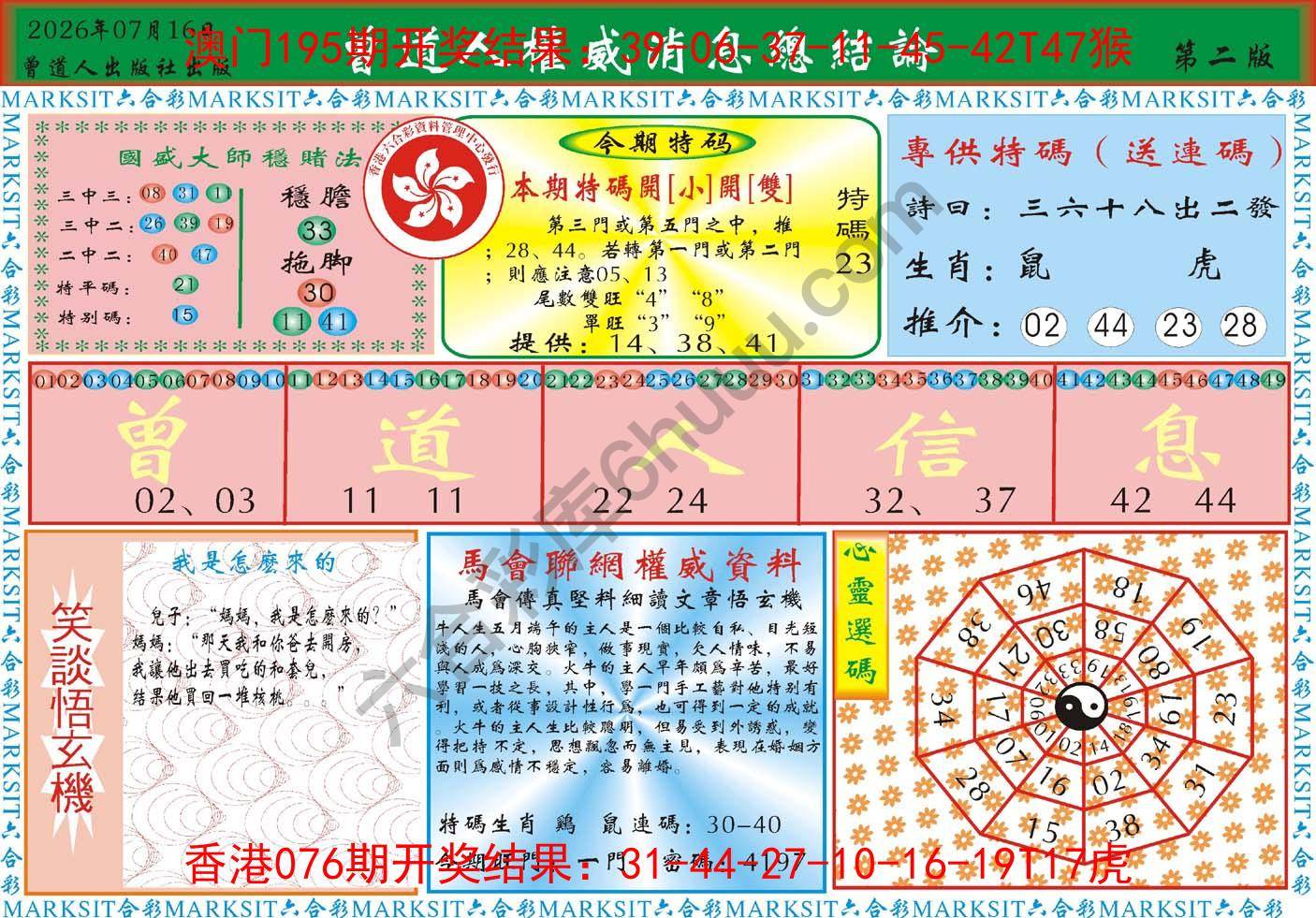 曾道人权威消息