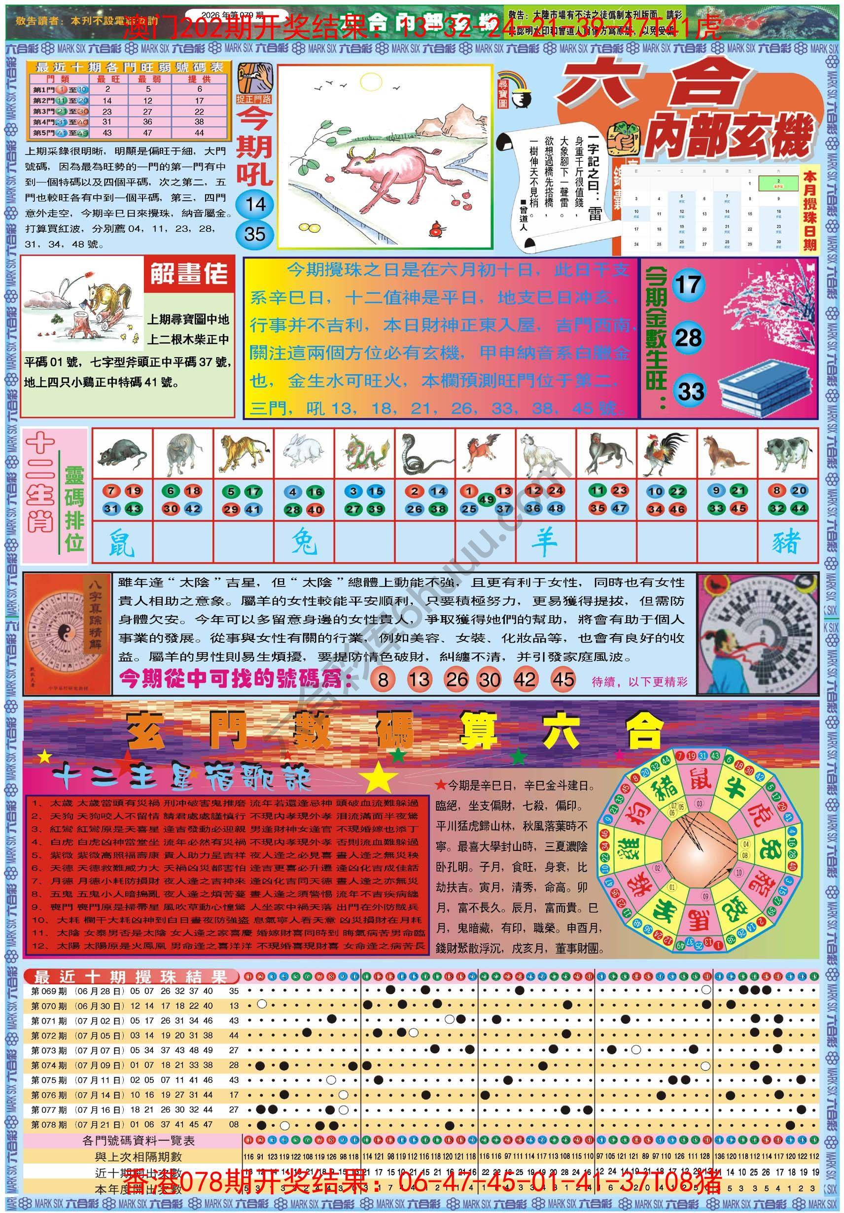 六合内部玄机港版
