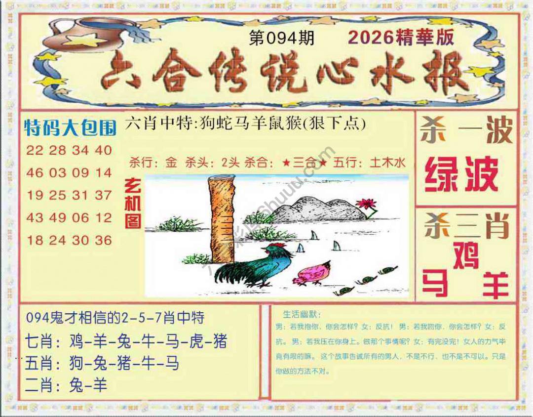 六合传说心水报