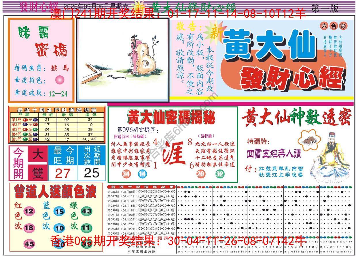 黄大仙发财心经