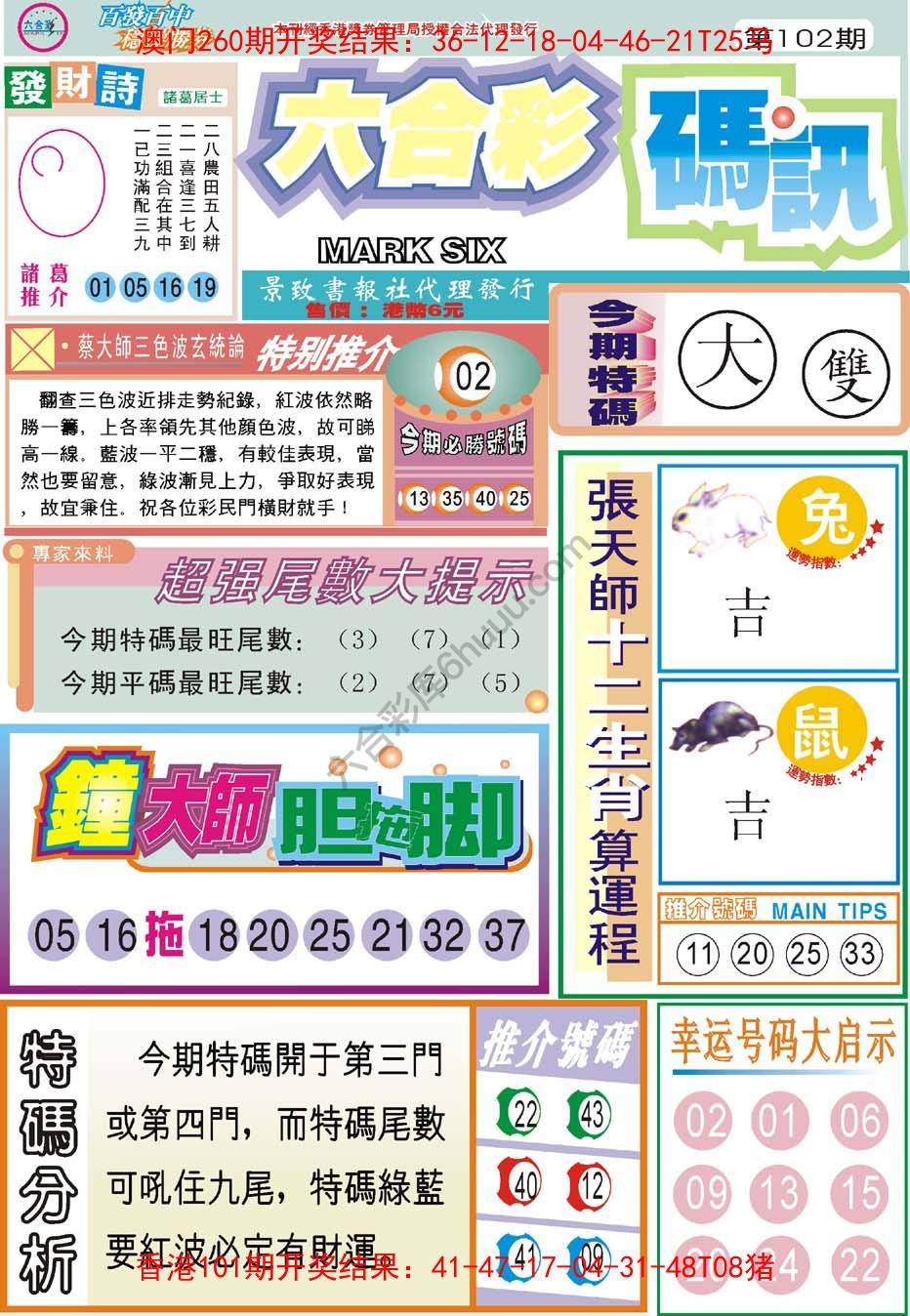 六合彩码讯