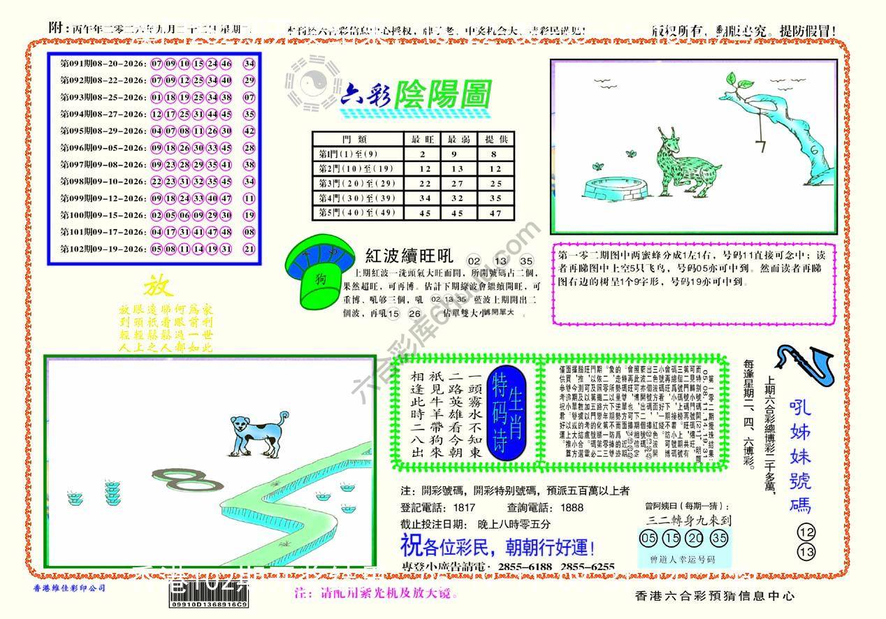 六彩阴阳图