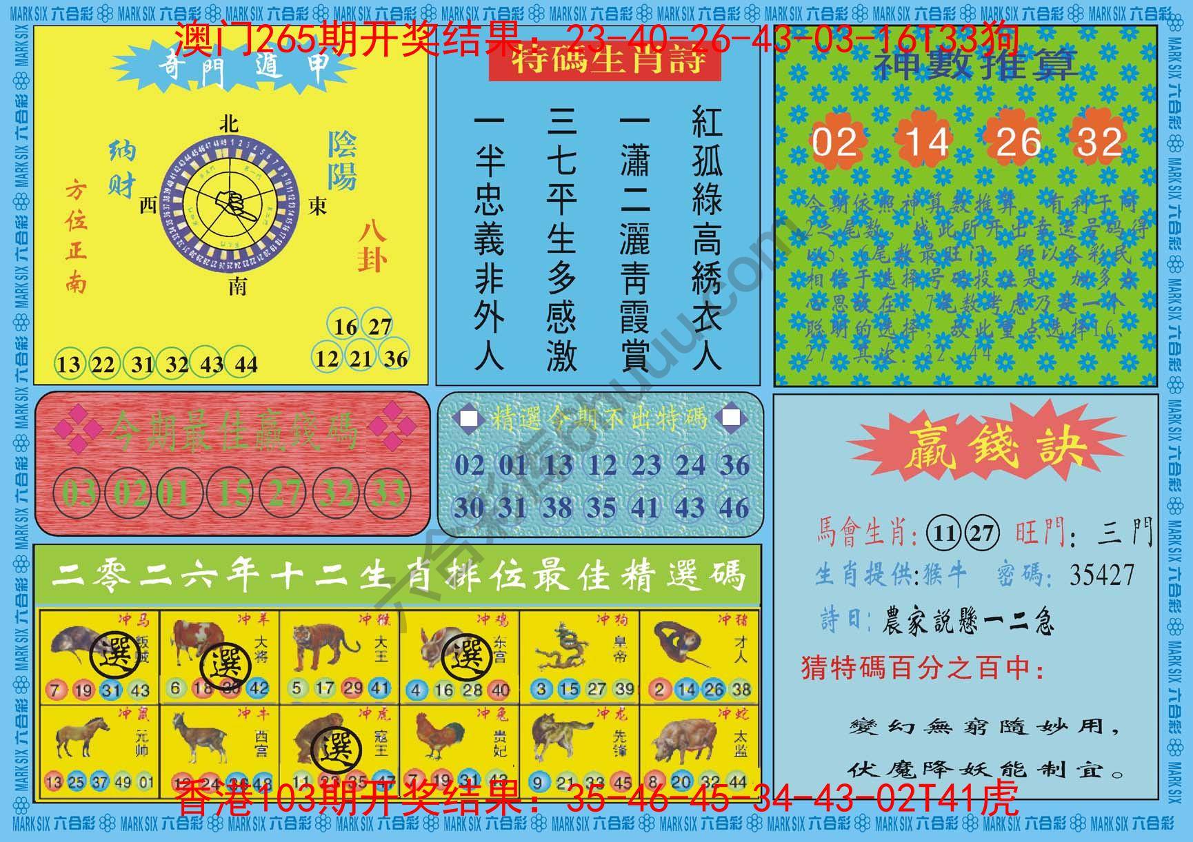 黄大仙灵码