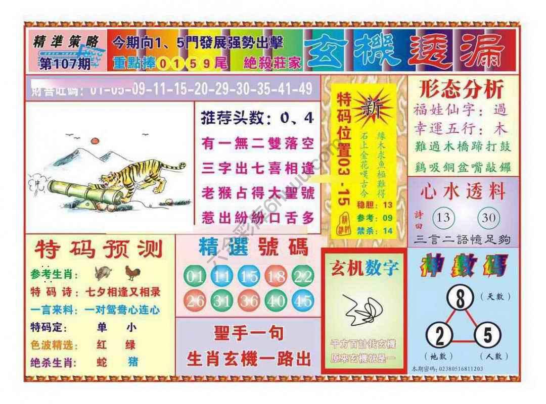 玄机透漏