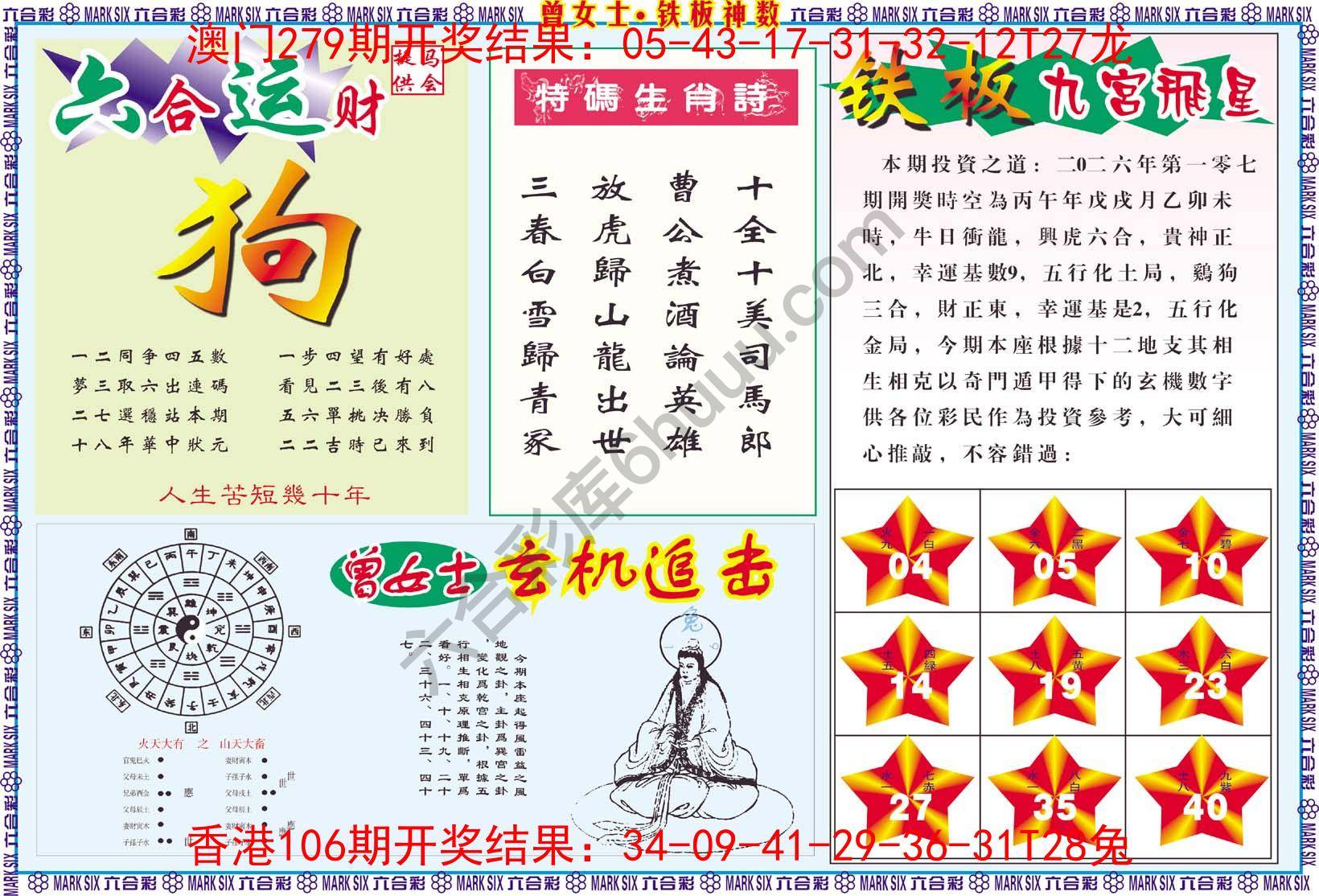 曾女士铁板神数