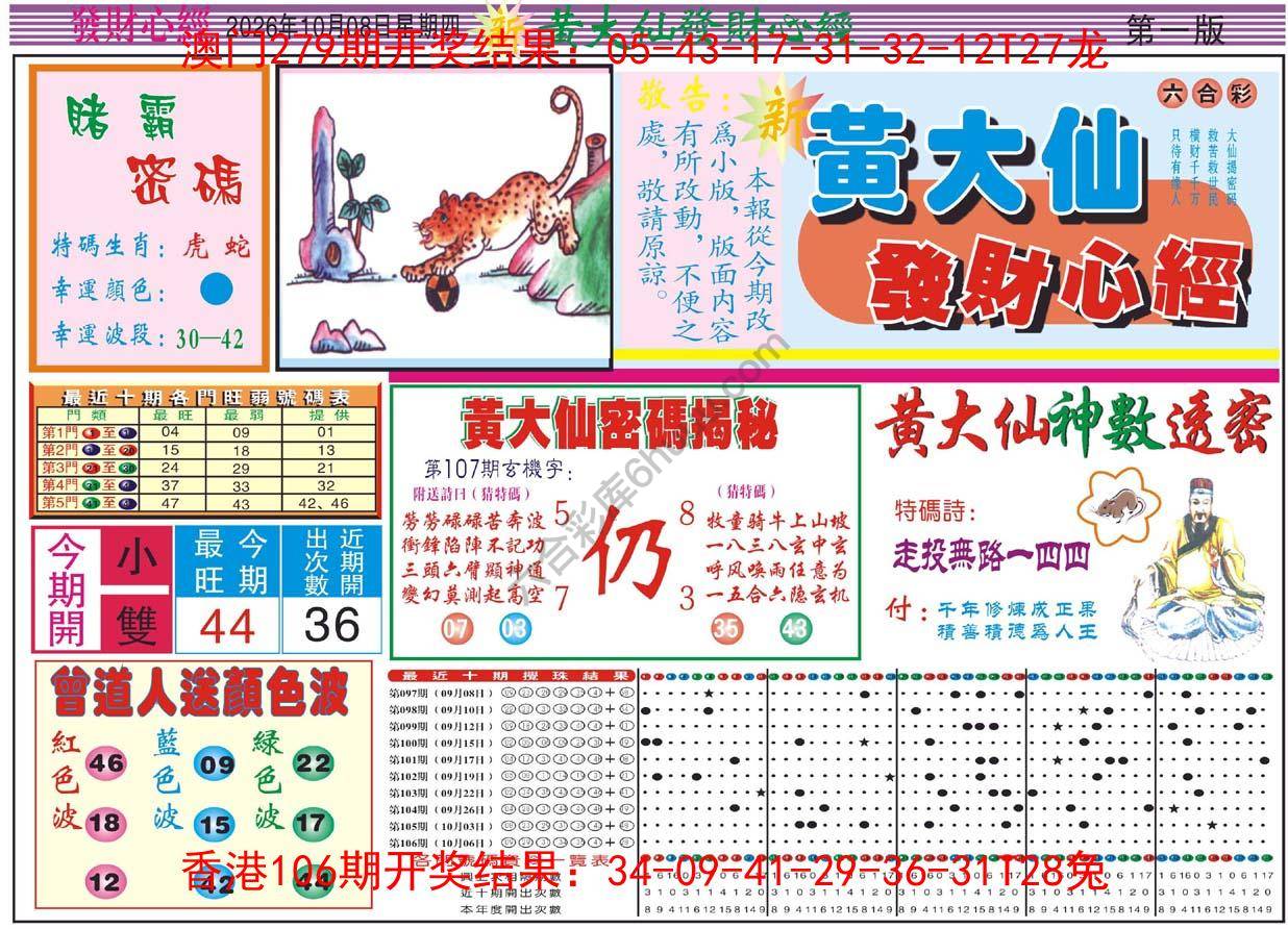 黄大仙发财心经