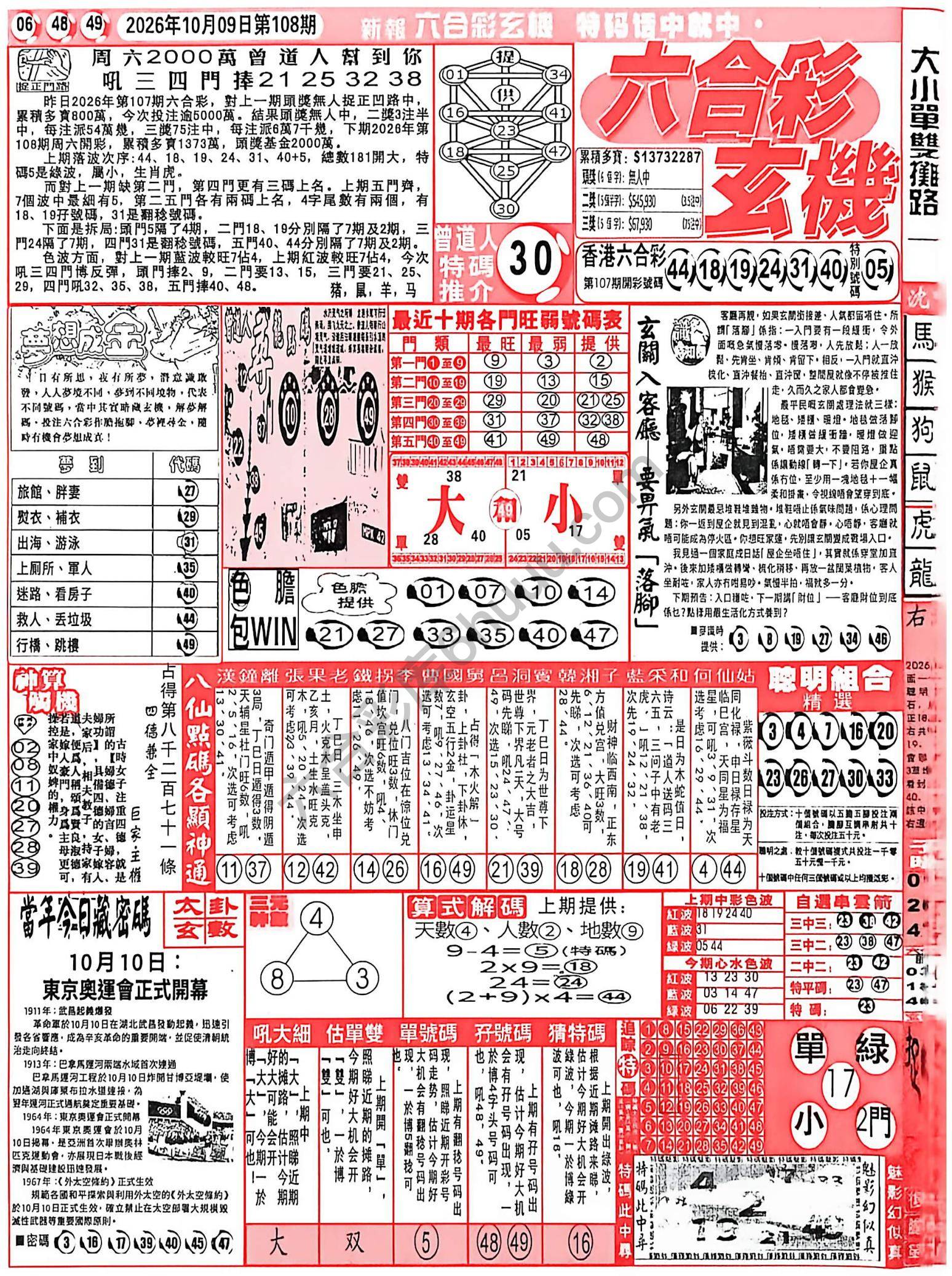 六合彩玄机