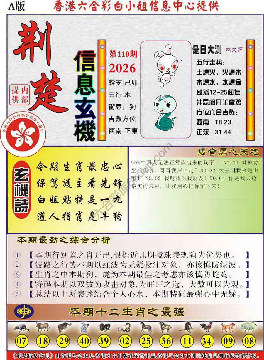 荆楚信息玄机
