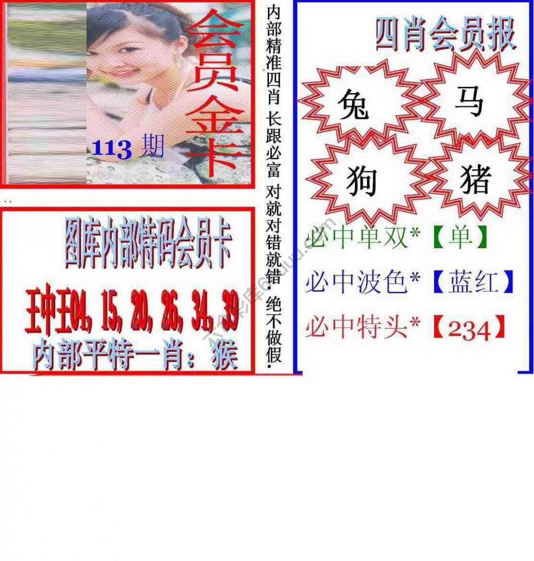 马经四肖会员报
