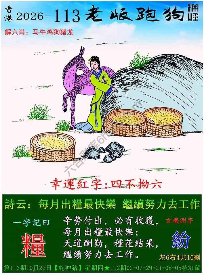 老版跑狗图